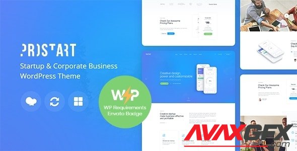 ThemeForest - ProStart v1.1.2 - Startup & Business WordPress Theme - 21587592