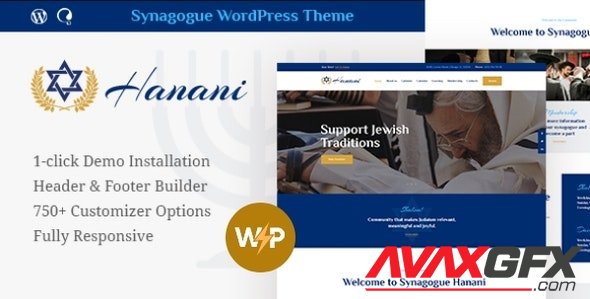 ThemeForest - Hanani v1.2.1 - Jewish Community & Synagogue WordPress Theme + RTL - 22745719