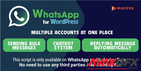 CodeCanyon - Waziper v1.0 - Whatsapp Marketing Tool for WordPress - 35355016
