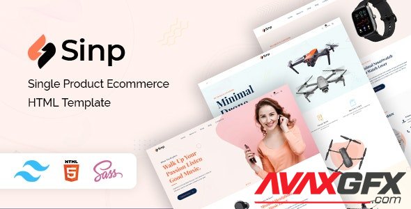 ThemeForest - Sinp v1.0 - Single Product Ecommerce HTML Template - 35334243
