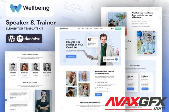 ThemeForest - Wellbeing v1.0.2 - Speaker & Trainer Elementor Template Kit - 35814841