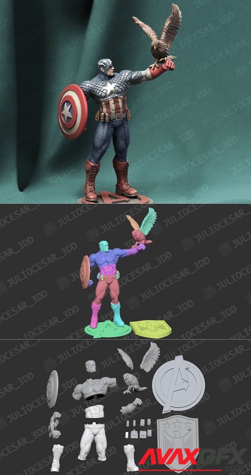 Captain America classic – 3D Printable STL