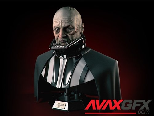 Unmasked Darth Vader Bust – 3D Printable STL