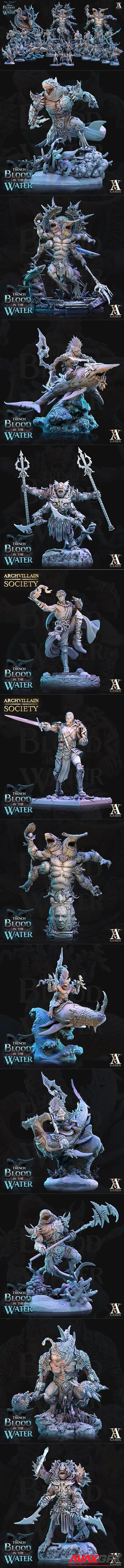 Archvillain Games - The Trench - Blood In the Water – 3D Printable STL