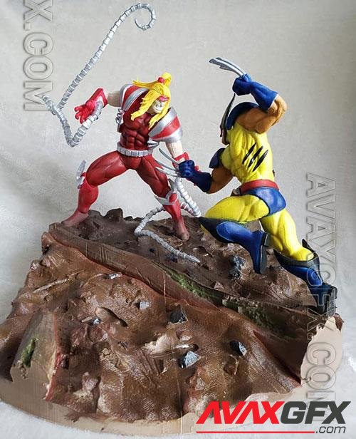 3D Models Wolverine vs Omega Red