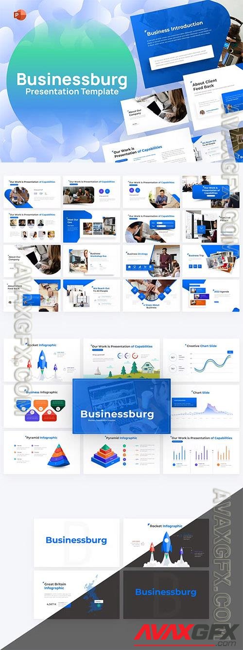 Businessburg Business PowerPoint Template 3ZGXRCT