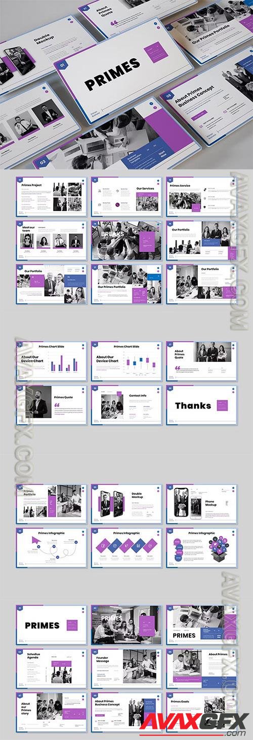 Primes Business Presentation Powerpoint, Keynote and Google Slides Templates