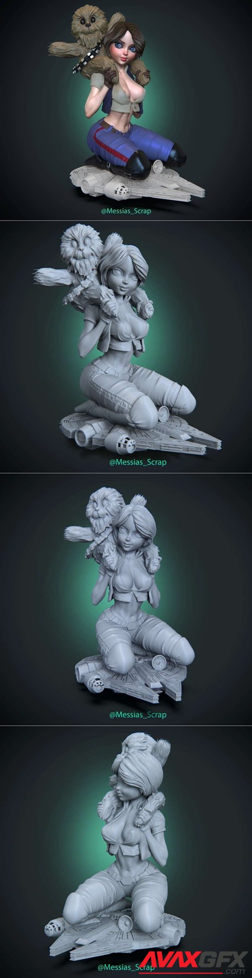 Hanna and Chewie – 3D Printable STL