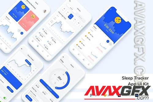 Sleep Tracker App UI Kit SAK5A24