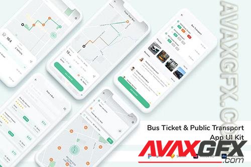 Bus Ticket & Public Transport App UI Kit PHWSDXA