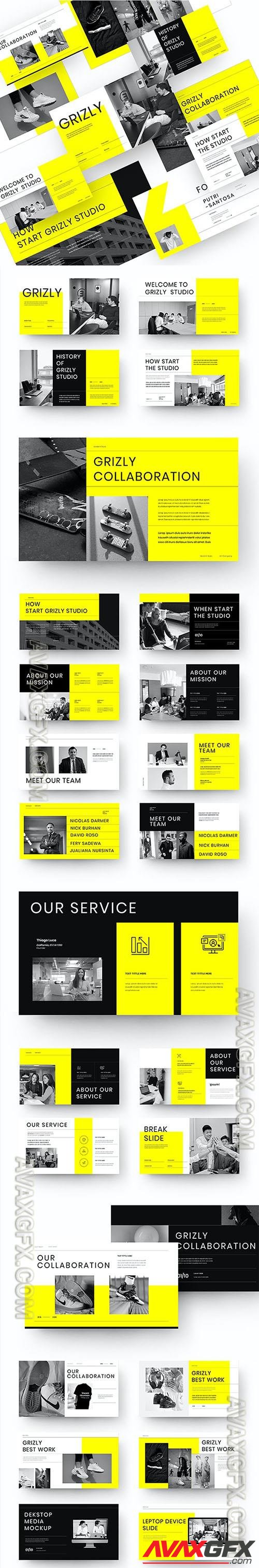 Grizly – Business Presentation Powerpoint, Keynote and Google Slides Templates