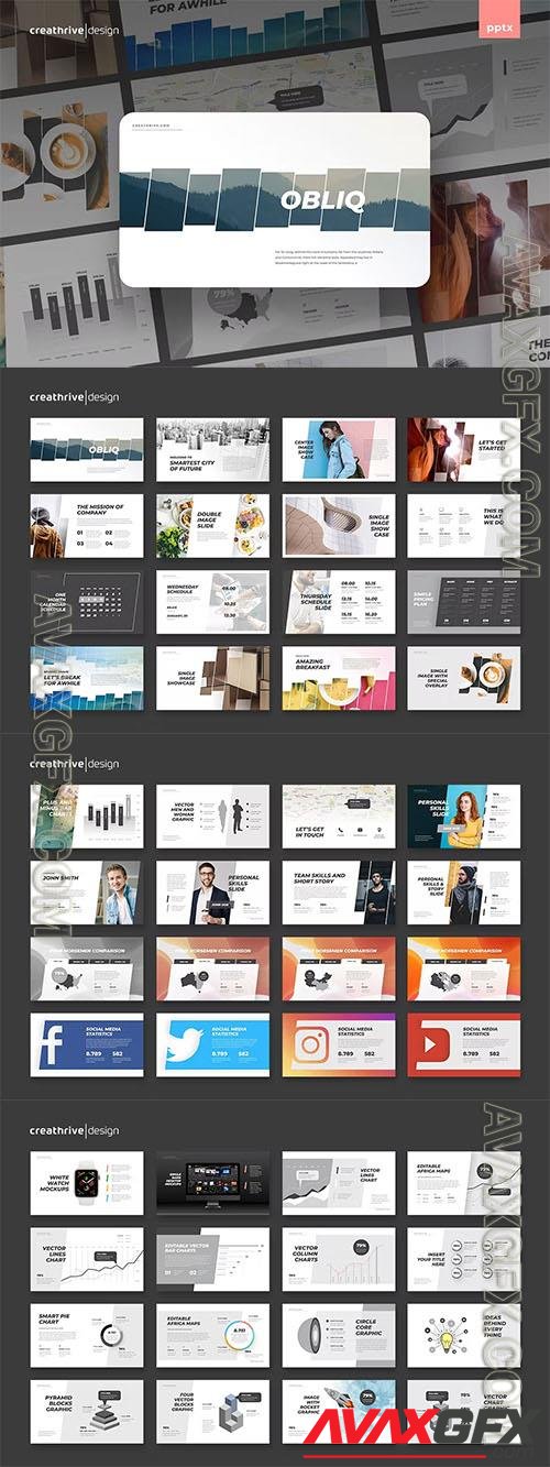 Obliq Powerpoint and Keynote Templates