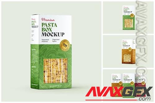 Pasta Box Packaging Mockup Set 3QT5Z2R