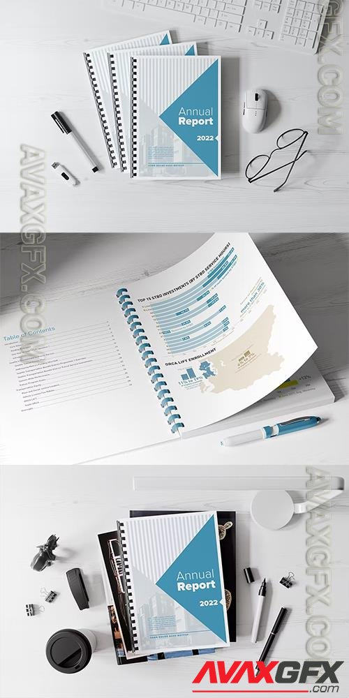 Plastic Comb Book Binding Mockup