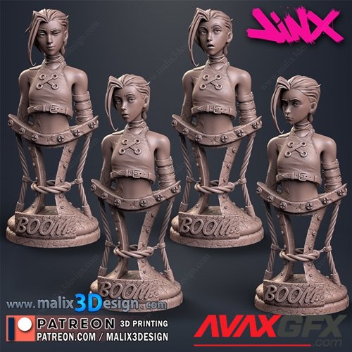 Jinx busts – 3D Printable STL