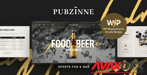 ThemeForest - Pubzinne v1.0.2 - Sports Bar & Pub WordPress Theme - 26405573 - NULLED