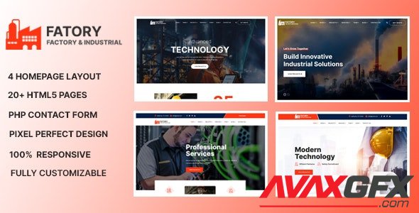 ThemeForest - Fatory v1.2 - Industrial & Construction Template - 27635014