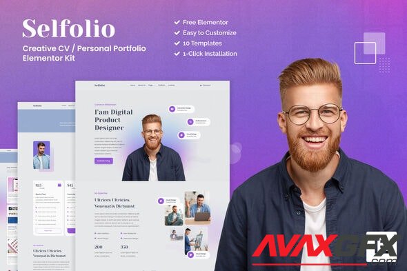 ThemeForest - Selfolio v1.0.0 - Creative CV Elementor Template Kit - 35975529