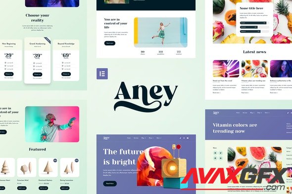 ThemeForest - Aney v1.0.0 - Vibrant Elementor Template Kit - 35941527