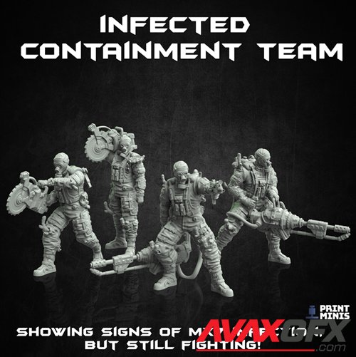 500 subscriber bonus Infected Containment Team – 3D Printable STL