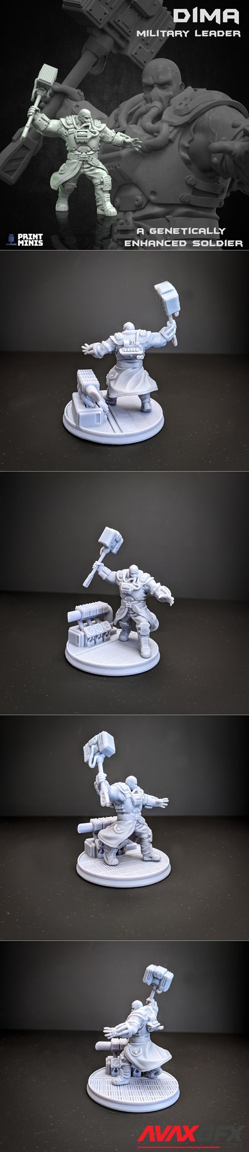 Dima - Enhanced Diesel Soldier – 3D Printable STL