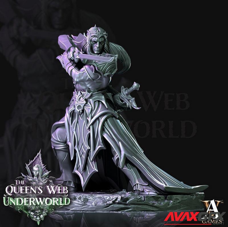 Dark Elf Swordmaster 3D Printable STL