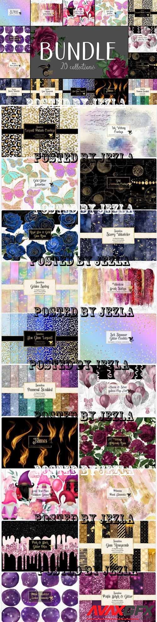 Digital Paper & Clipart Bundle