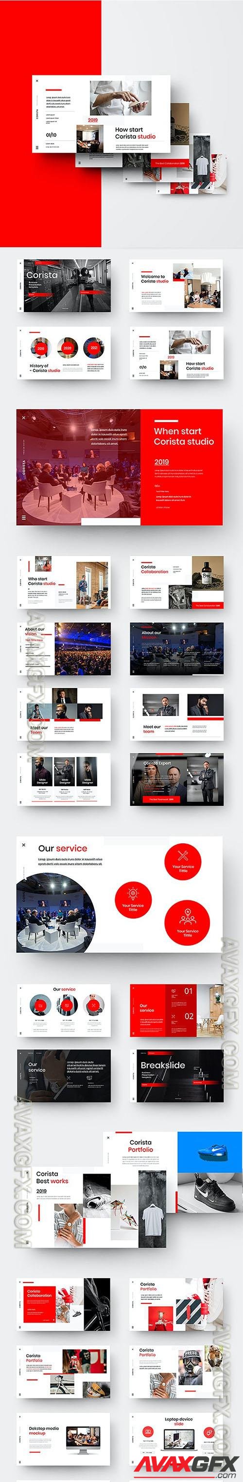 Corista – Business Presentation Powerpoint, Keynote and Google Slides Templates