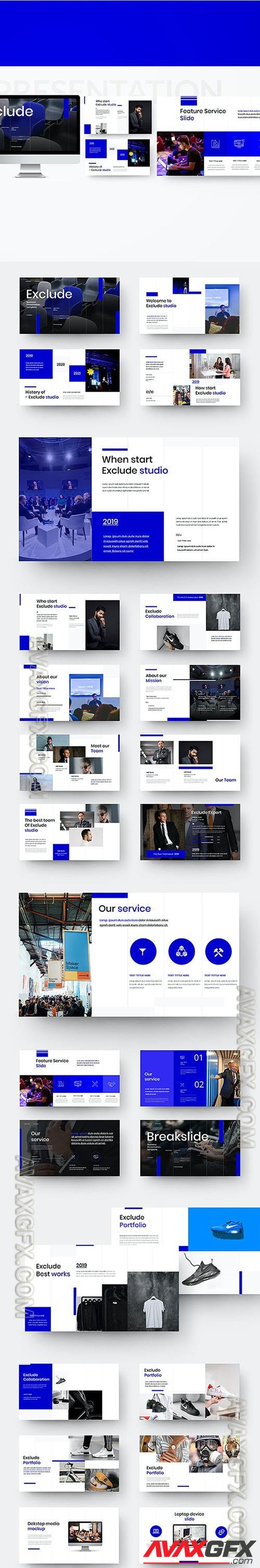 Exclude – Business Presentation Powerpoint, Keynote and Google Slides Templates