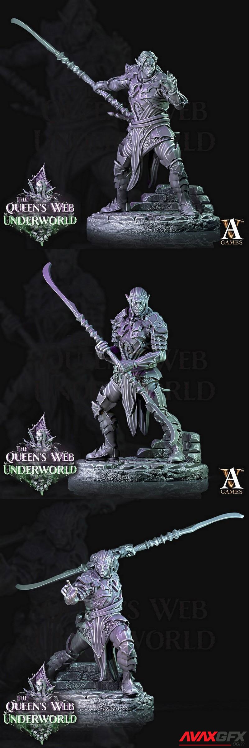 Dark Elf Fighters 3D Printable STL