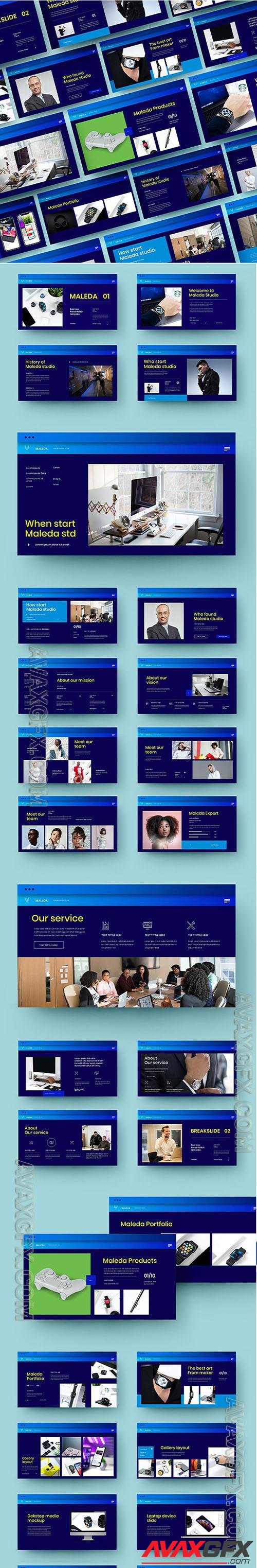 Maleda – Business Presentation Powerpoint, Keynote and Google Slides Templates