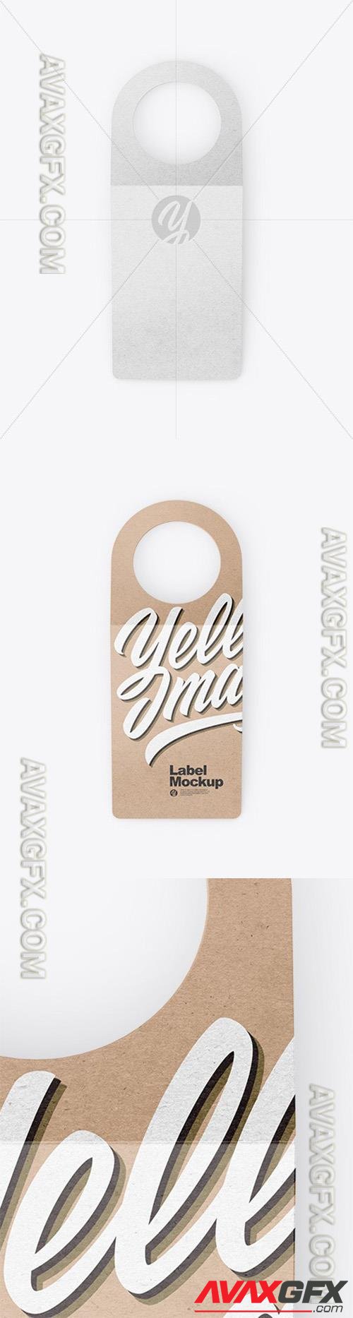 Kraft Bottle Tag Mockup - Front View 51695 TIF