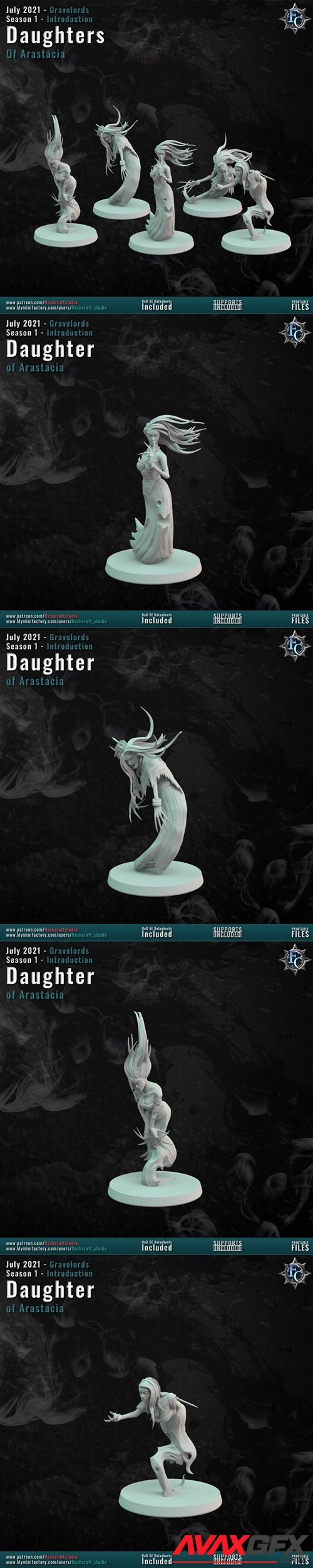 Daughters of Arastacia – 3D Printable STL