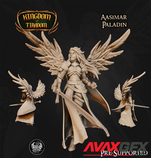 Paladin Aasimar from Kingdom Of Tiradom – 3D Printable STL