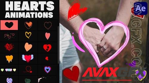 Cartoon Hearts Stickers for After Effects 36046457 (VideoHive)