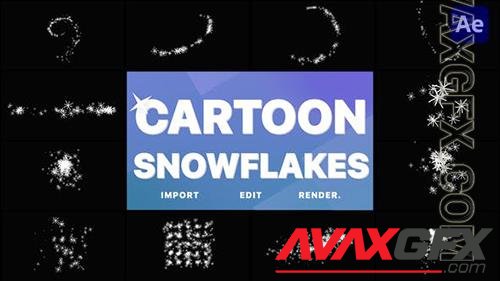 Cartoon Snowflakes And Snowfalls | After Effects 36107592 (VideoHive)