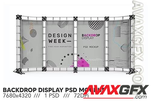 Backdrop Display PSD Mockup TH3B9ZY