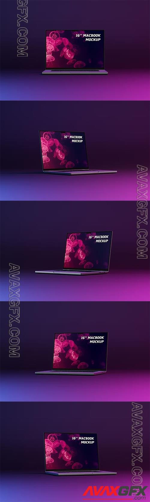 Neon 16'' MacBook Screen Mockup JQN9LEX
