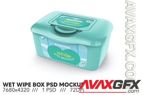 Wet Wipe Box PSD Mockup TG99VFB