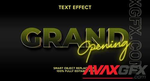 Grand opening text effect template