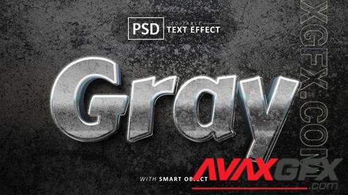 Gray 3d text effect editable psd