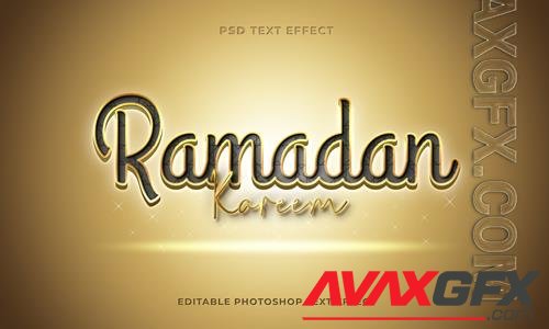 3d ramadan kareem text effect template psd