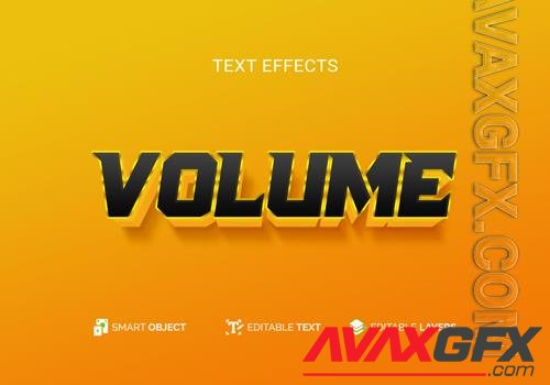 Creative volume style editable text effects psd