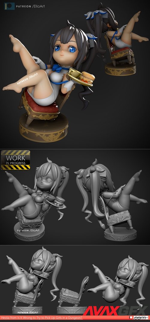 Hestia Chibi – 3D Printable STL