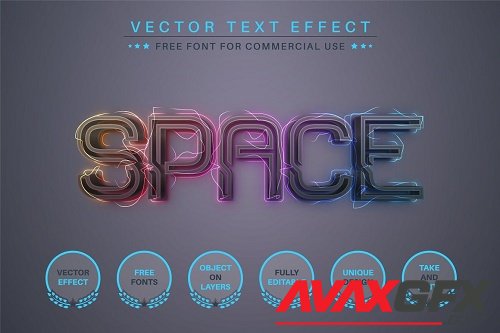 Cosmos - Editable Text Effect, Font Style - 6971998