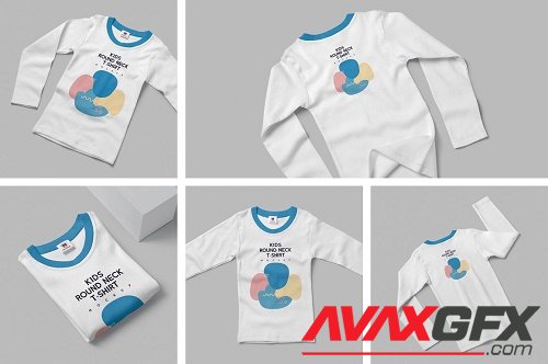 Kids Full Sleeve Tshirt Mockups - 6936911