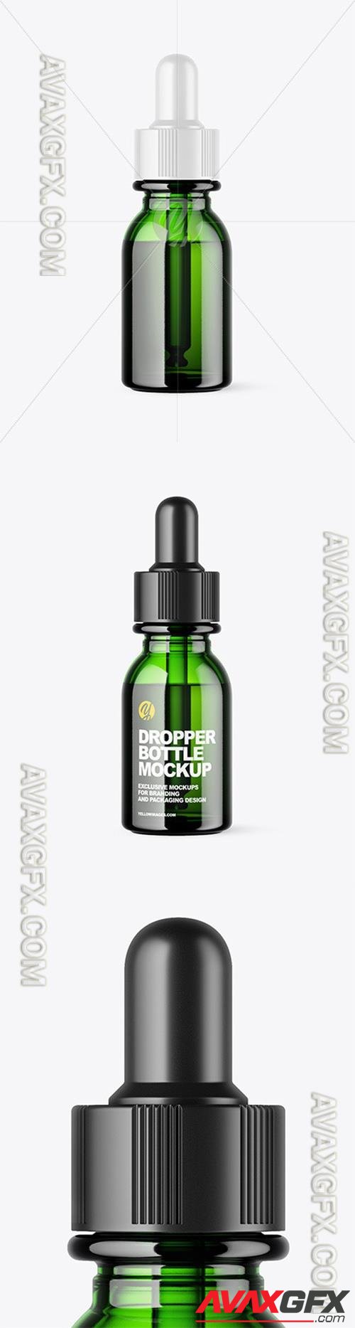 Green Glass Dropper Bottle Mockup 65463 TIF