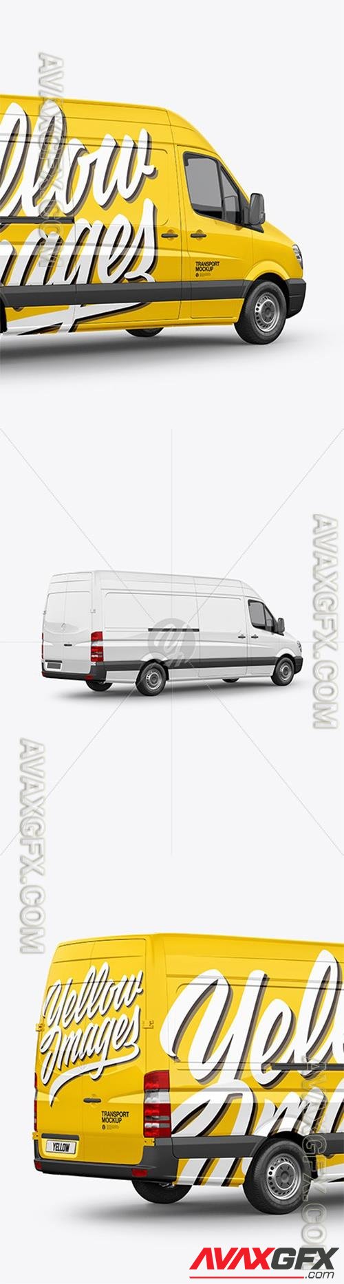 Panel Van Mockup - Back Half Side View 65490 TIF