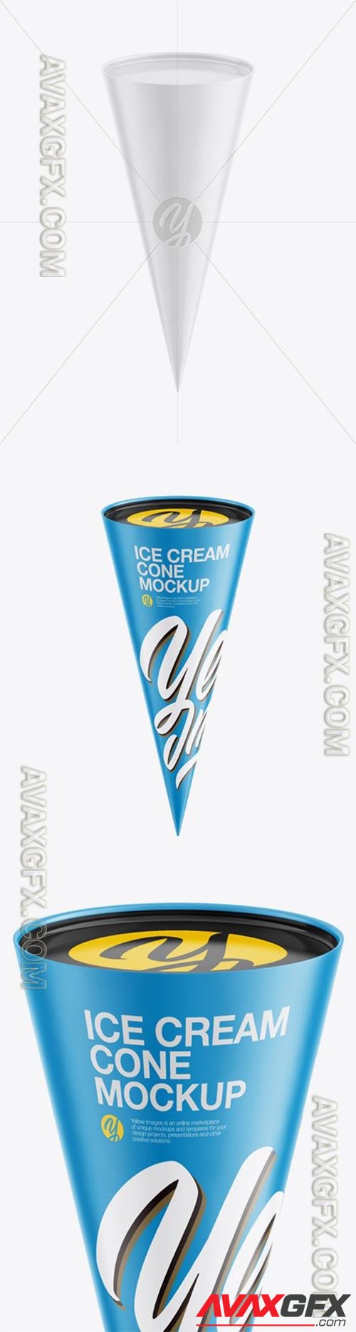 Ice-Cream Cone Mockup - Front View (High Angle Shot) 65449 TIF