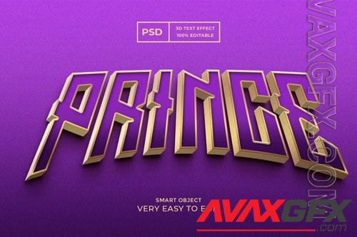 Prince luxury editable 3d text effect psd